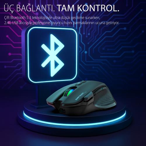INCA IMG-GT22 Şarjlı Optik Kablolu/Kablosuz Oyuncu Mouse Bluetooth + ŞARJLI Gaming 